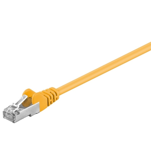 Goobay Patchkabel CAT 5e, SF/UTP, gul, 5 m kopparklädd aluminiumtråd (CCA)