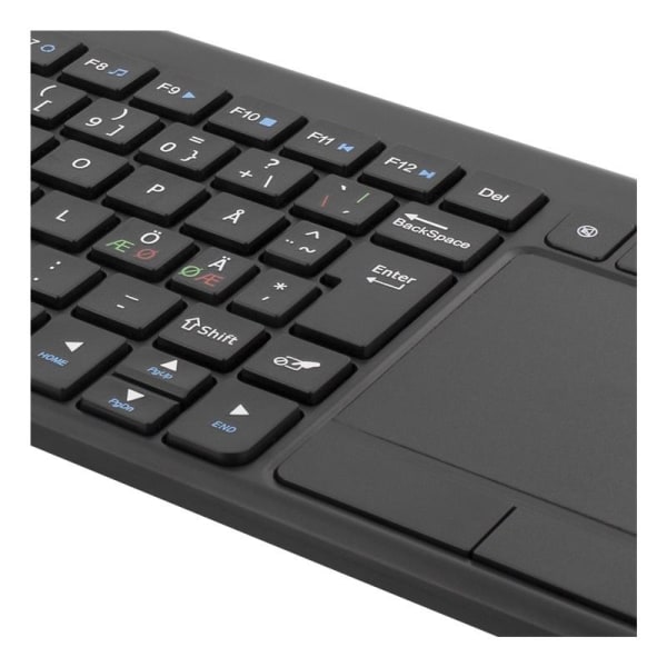 DELTACO Trådlöst mini tgb, Nordisk, touchpad, USB, svart