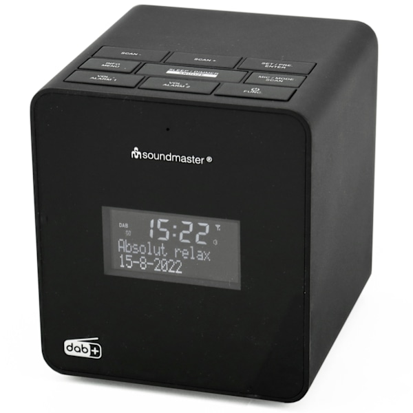 Soundmaster Klockradio Snabbvalsradio Inspelning eget meddelande UR109SW Svart