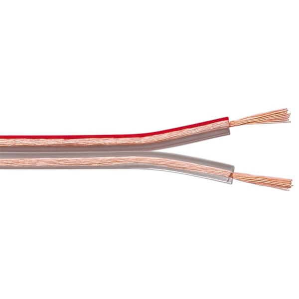 Goobay Högtalarkabel transparent CU 25 m rulle, tvärsnitt 2 x 2,5 mm²