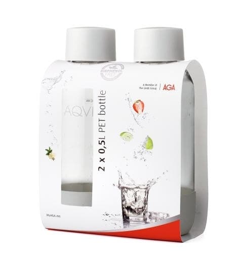 AGA AQVIA "on-the-go" 0,5L, PET-flaska, 2-pack (Vit) BF 2025