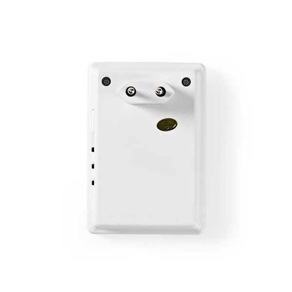 Nedis Trådlösa dörrklockan | Strömadapter | 220 - 240 V AC 50 Hz | 1x CR2032 | Volym: 80 dB | Signalområde: 300 m | IP44 | Justerbar volym | 36 Melodi