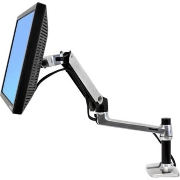 Ergotron LX monitorarm för LCD/TFT-monitor, silver/sva, bordsmonterin Sort