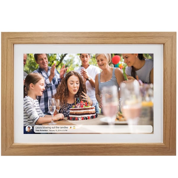 Denver Smart fotoram 10,1" Wifi FRAMEO programvara PFF-1042LW Ljust trä