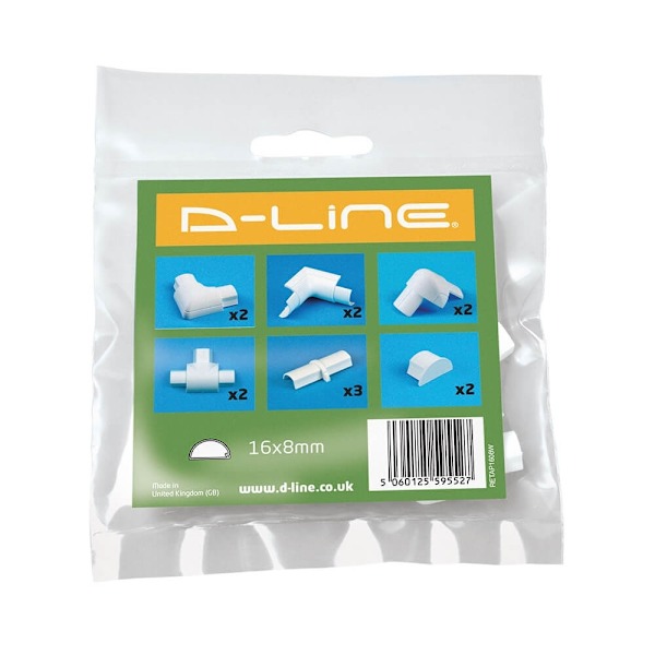 D-LINE Adapter Kit 16x8mm Hvid