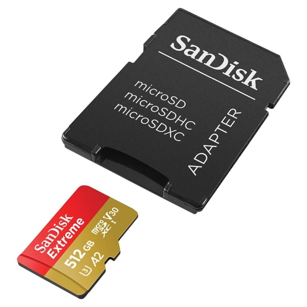 SANDISK MicroSDXC Extreme 512GB Adapter 190MB/s A2 C10 V30