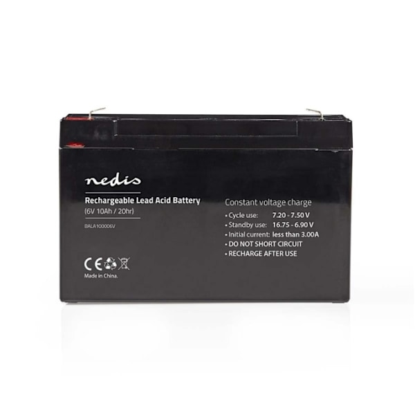 Nedis Lyijyakku | Lyijyhappo | Ladattava | 6 V | 10000 mAh