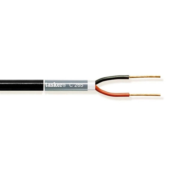 Tasker Højttalerkabel På Rulle 2x 1.00 mm² 100 m Sort