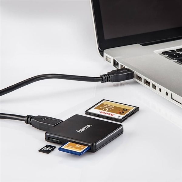 Hama Kortlæser USB 3.0 Multi SD/microSD/CF Sort