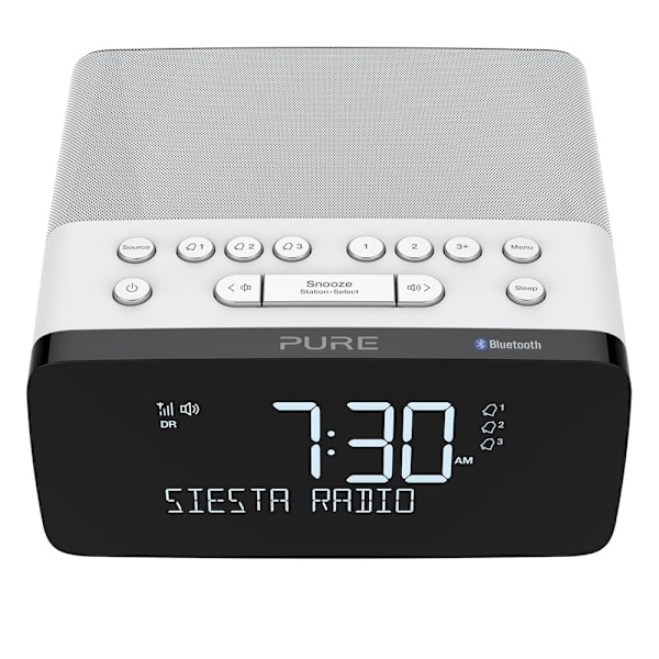 PURE FM/DAB/DAB+/BT/Qi Siesta Charge Clockradio Polar
