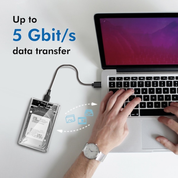 LogiLink Harddisk kabinet 2,5\" SATA USB 3.0 Skruvlöst design Trans