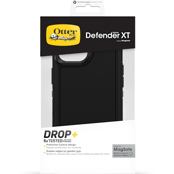 Otterbox Defender XT skyddsfodral, iPhone 15 / 14 / 13, svart Svart