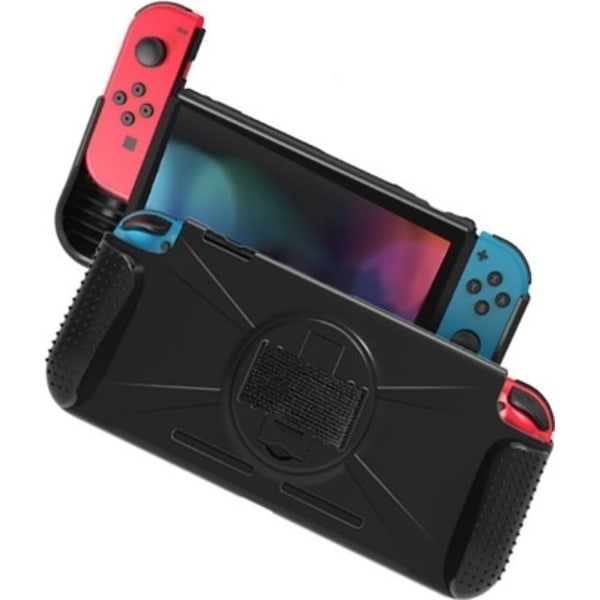 Beskyttende etui med stativ til Nintendo Switch, Sort