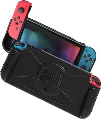 Suojakuori telineellä Nintendo Switchille, Musta