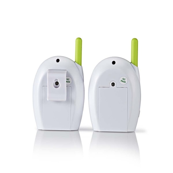 Nedis Ljud Baby Monitor | FHSS (Frequency-Hopping Spread Spectrum) | Med talk back funktion | Räckvidd: 300 m | Batteridriven / Strömadapter | Grön /