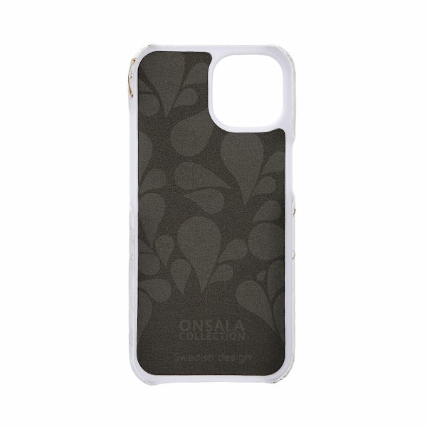 ONSALA Backcover MagSerie iPhone 15 White Rhino Marble Vit