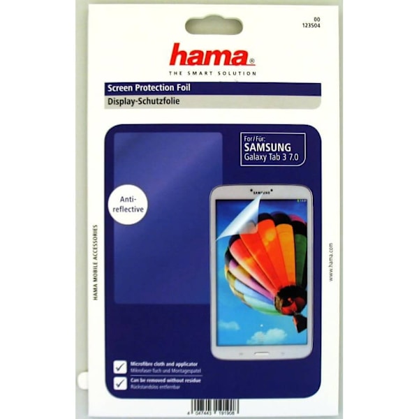 Hama Samsung TAB3 näytönsuoja 7 tuumaa Transparent