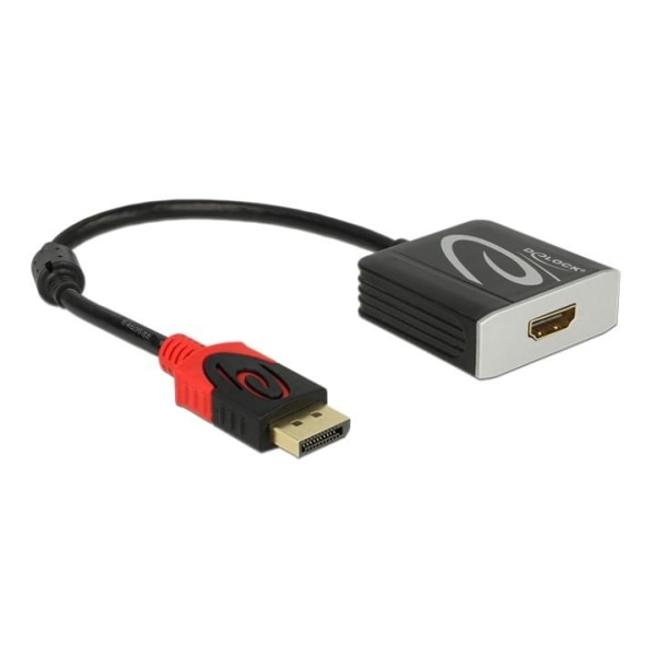 DeLOCK DisplayPort - HDMI-sovitin, aktiivinen, 4K 60 Hz, 0,2 m,