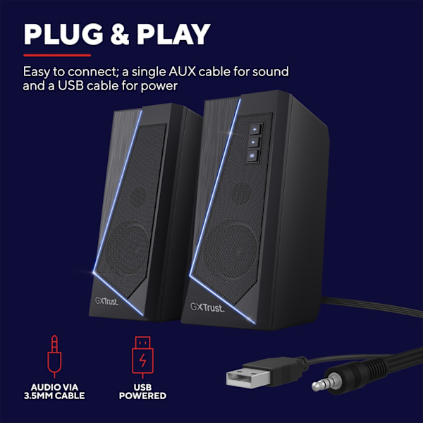 Trust GXT 609 Zoxa RGB Gaming speake