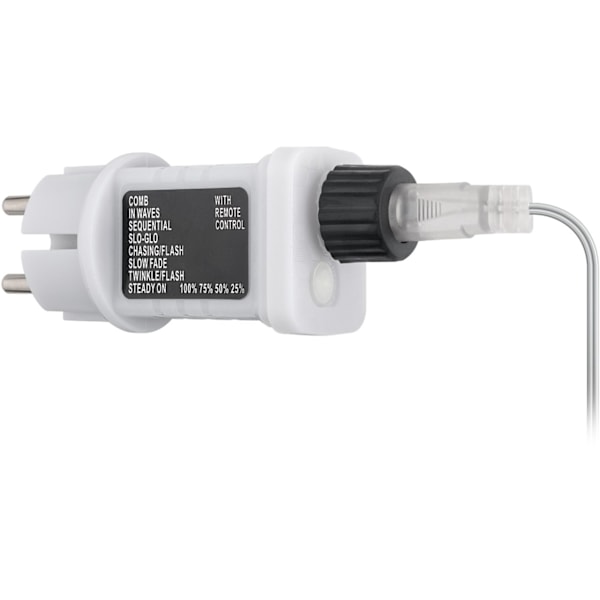 Goobay 80 LED stjärngardin med fjärrkontroll, timerfunktion, 8 ljuslägen, dimmer och 31 V extern transformator, varmvitt (3000 K)