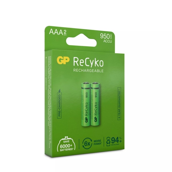 GP ReCyko NiMH 950mAh AAA 2 Pack (PB)