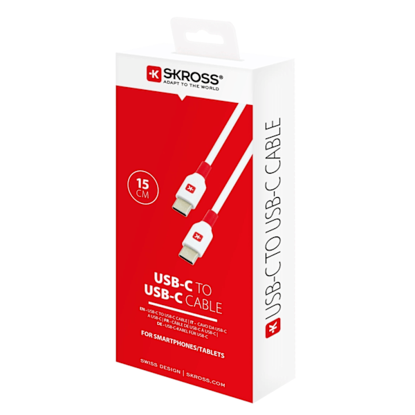SKROSS USB-C til USB-C-kabel - 15 cm