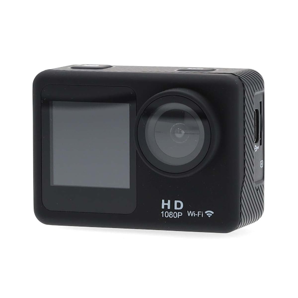 Nedis Action Cam | Dobbelt Skærm | 1080p@30fps | 12 MPixel | Vandtæt op til: 30.0 m | 70 min | Wi-Fi | App tilgængelig til: Androidâ„¢ / IOS | Monteri