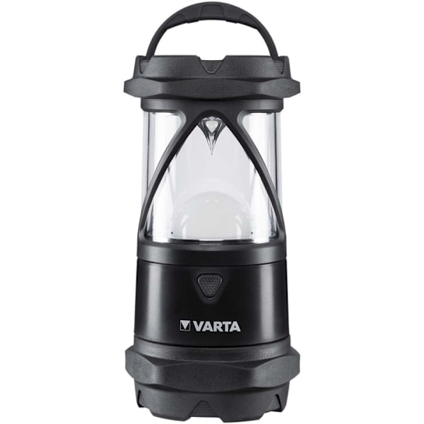 Varta LED lygte | Batteri | 6x AA/LR6 | Nominel lysstrøm: 450 lm | Lysområde: 20 m | Stråler Vinkel: 360 ° Sort, Transparent