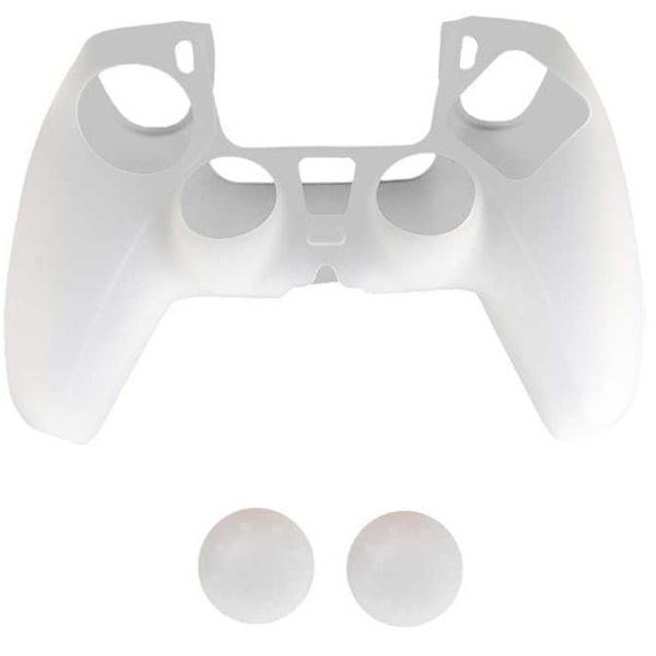 Silikongreb og 2 x Silikonhætte til PS5-controller, Hvid