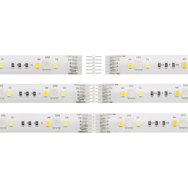 DELTACO SMART HOME LED-list förlängning, 1m, RGB, 2700K-6500K, 6-pin