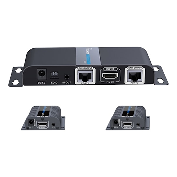 1X2 HDMI Extender Splitter over CAT6/6a/7 40m with IR pass-back
