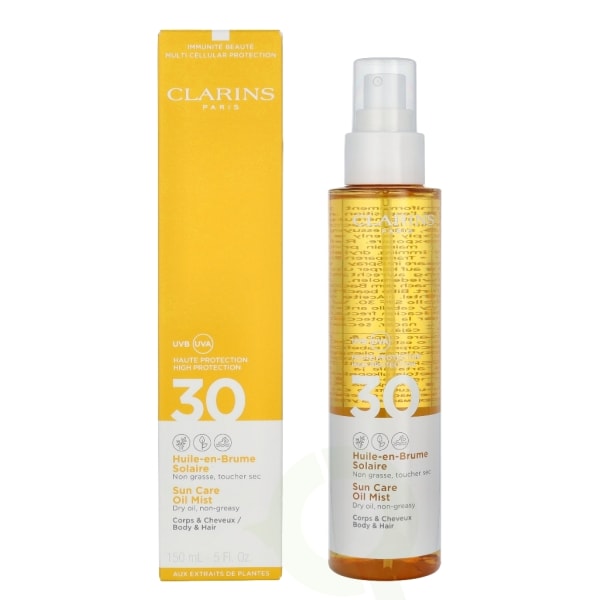 Clarins Sun Care Oil Mist Body & Hair SPF30 150 ml tør olie, ikke-