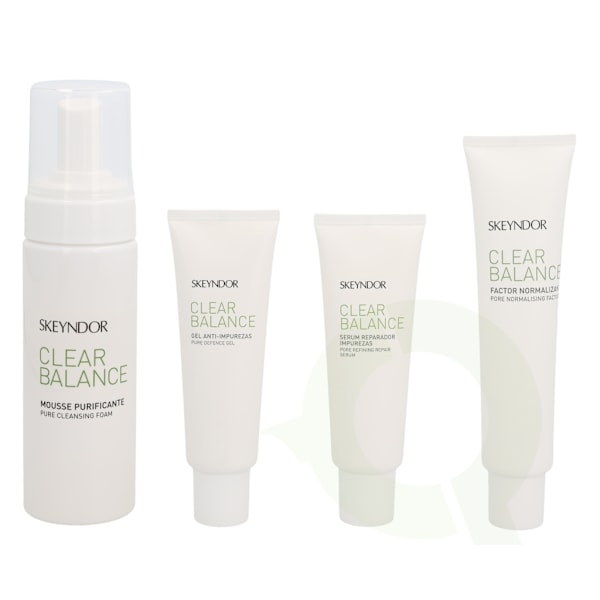 Skeyndor Clear Balance Oily Skins Pack 325 ml Pure Cleansing Foam 150ml/2xPure Defence Gel 50ml/Pore Normalising Factor 75ml