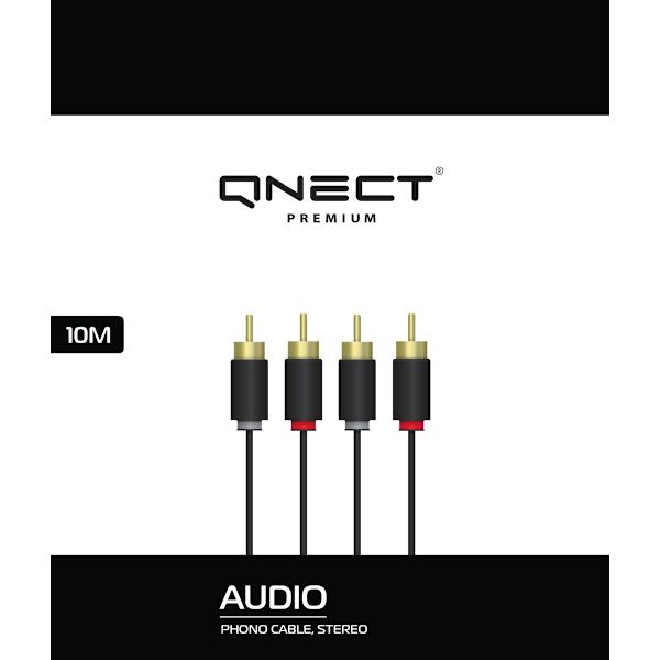 QNECT Phono 2xRCA uros - 2xRCA uros, 10m