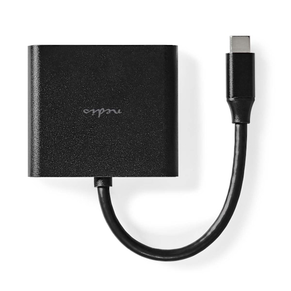 Nedis USB N Moniporttisovitin | 3-in-1 | USB 3.2 Gen 1 | USB-C™ Uros | HDMI™ Ulostulo / USB-A Naaras / USB-C™ Naaras | 5 Gbps | 0.10 m | Pyöreä | Nikl