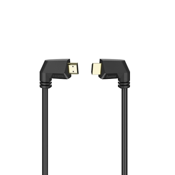 Hama HDMI Ethernet High Speed -kaapeli 1,5 m 90° kullattu TL