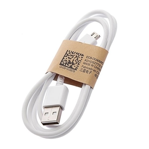 Samsung Micro til USB-kabel 1m i hvid farve (ECB-DU4AWE) Vit