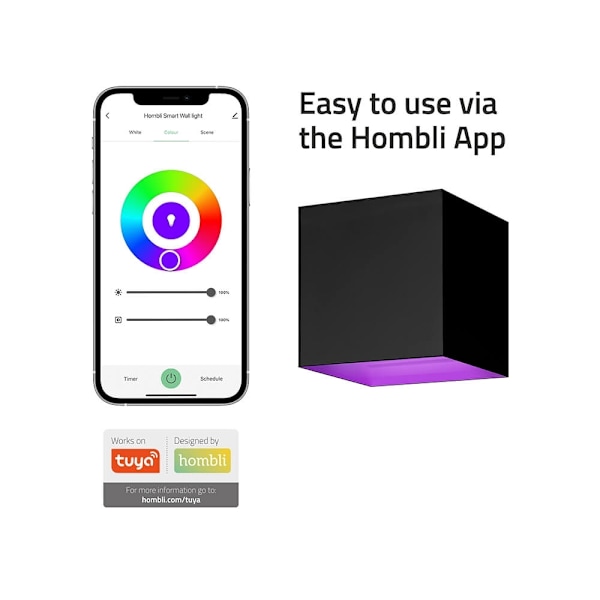 Hombli Smart Væglampe Udendørs RGB CCT Sort