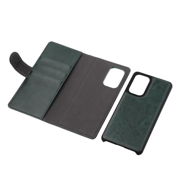 Essentials Samsung Galaxy A53 PU wallet, detach,3 cards,Green Grön