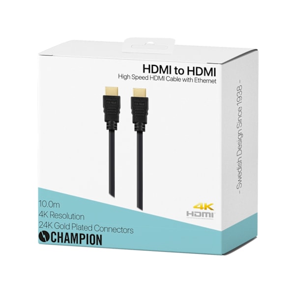 Champion HDMI-kabel Ha-Ha Svart 10.0m