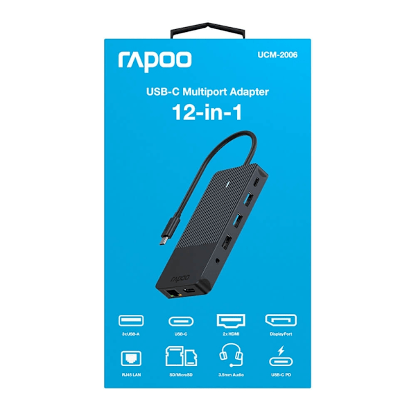 Rapoo USB-C Multiport UCM-2006 12-in-1 USB-C Adapter