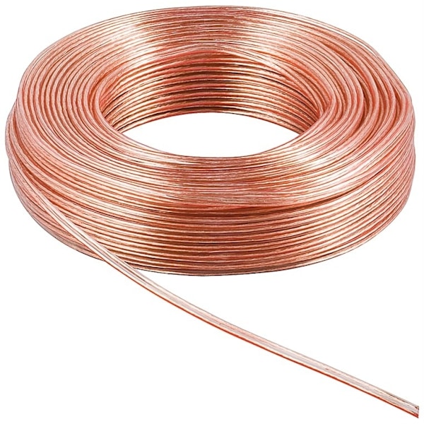 Goobay Högtalarkabel transparent CCA 10 m rulle, tvärsnitt 2 x 0,75 mm²