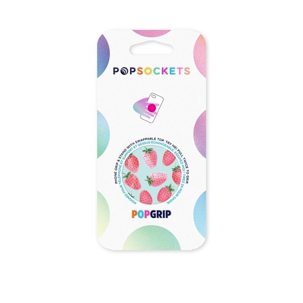 PopSockets Strawberry Rain Avtagbart Grip med Ställfunktion