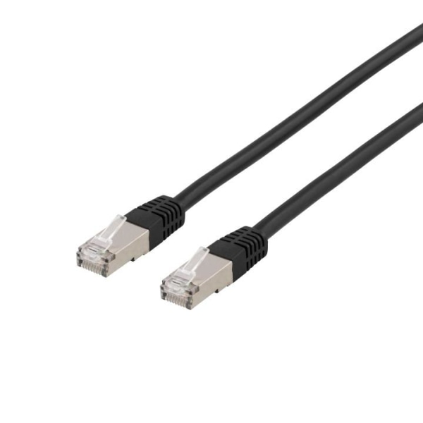 Deltaco U/FTP Cat6a patch cable, LSZH, 0.5m, black