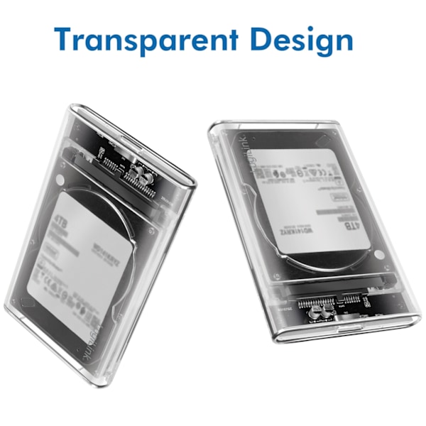 LogiLink Harddisk kabinet 2,5\" SATA USB 3.0 Skruvlöst design Trans