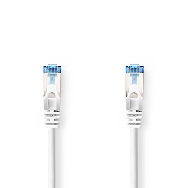 Nedis CAT6a netværkskabel | S/FTP | RJ45 Han | RJ45 Han | 1.00 m | Snagless | Runde | LSZH | Hvid | Label