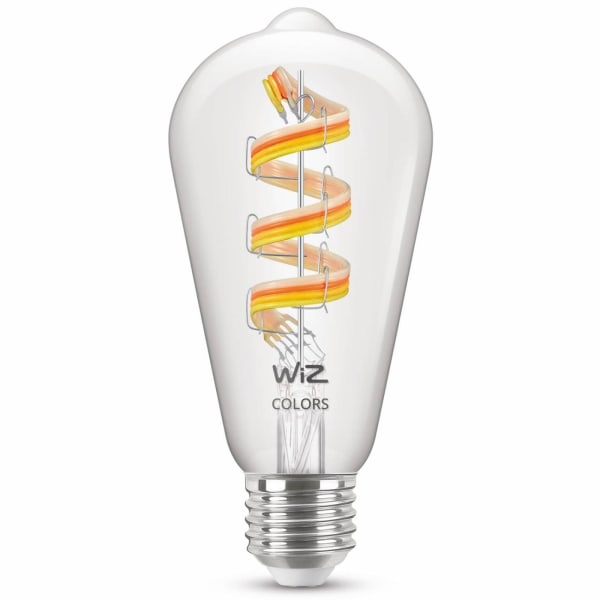 WiZ WiFi Smart LED E27 ST64 40W Filament Färg + Varm-kallvit 470