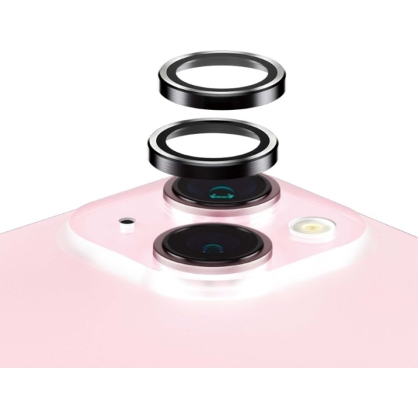 PanzerGlass Hoops -kamerans linsskydd, iPhone 15 / 15 Plus Transparent