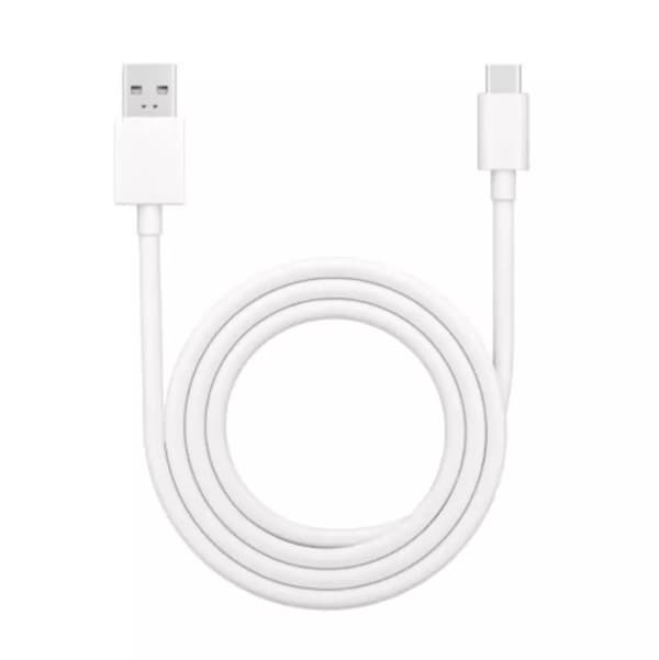 Ladd- och synkroniseringskabel USB-A till USB-C, 1m, Vit