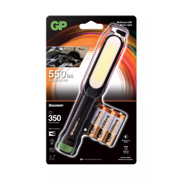 GP Discovery Cob Worklight Torch 550Lm 3xAA